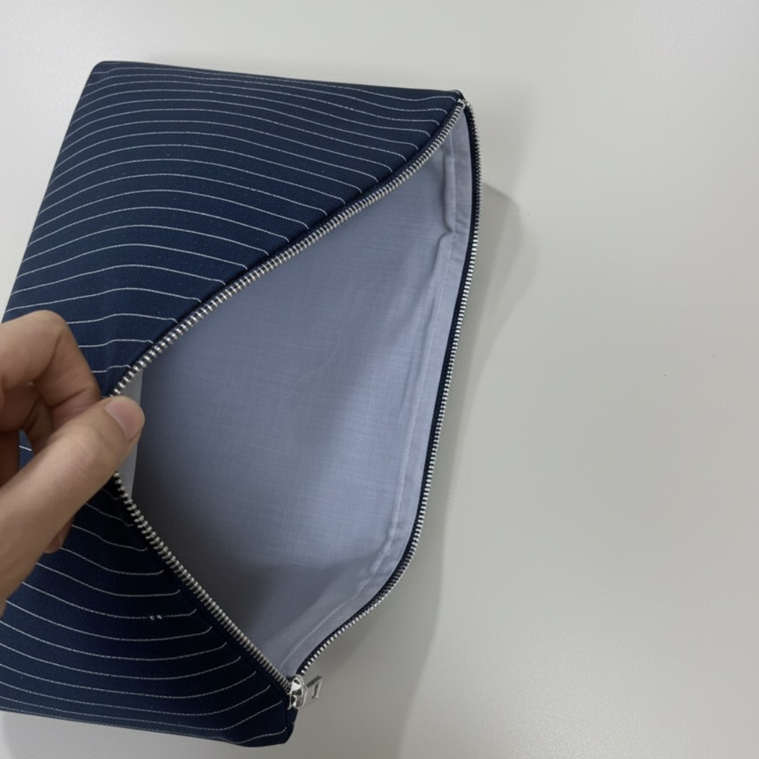 Pinstripe Collection – Laptop Sleeve, Pouch & Sunglass Cover (Set of 3)