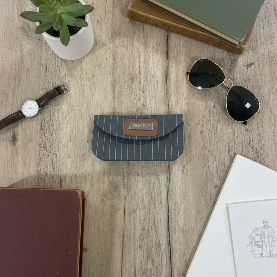 Pinstripe Collection – Laptop Sleeve, Pouch & Sunglass Cover (Set of 3)