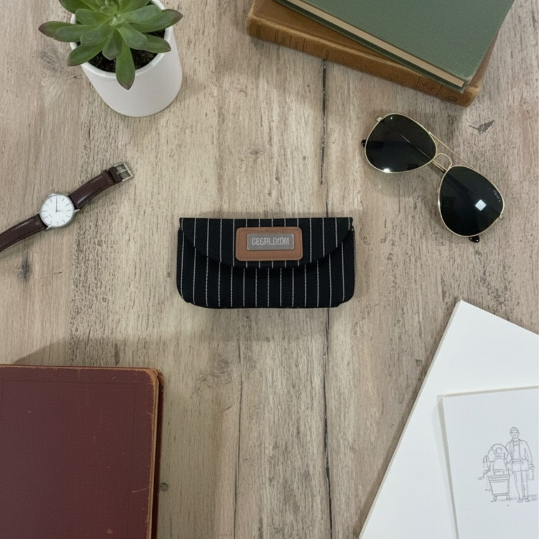 Pinstripe Collection – Laptop Sleeve, Pouch & Sunglass Cover (Set of 3)