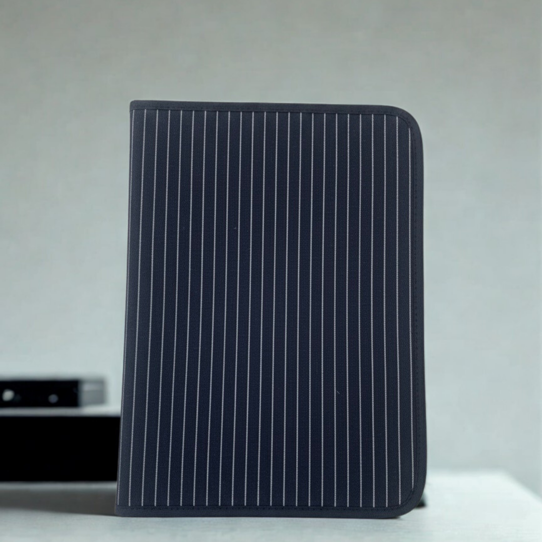 Pinstripe Canvas Folder