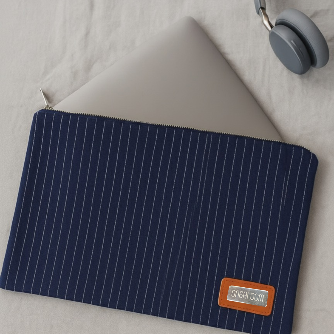 Pinstripe Collection – Laptop Sleeve, Pouch & Sunglass Cover (Set of 3)