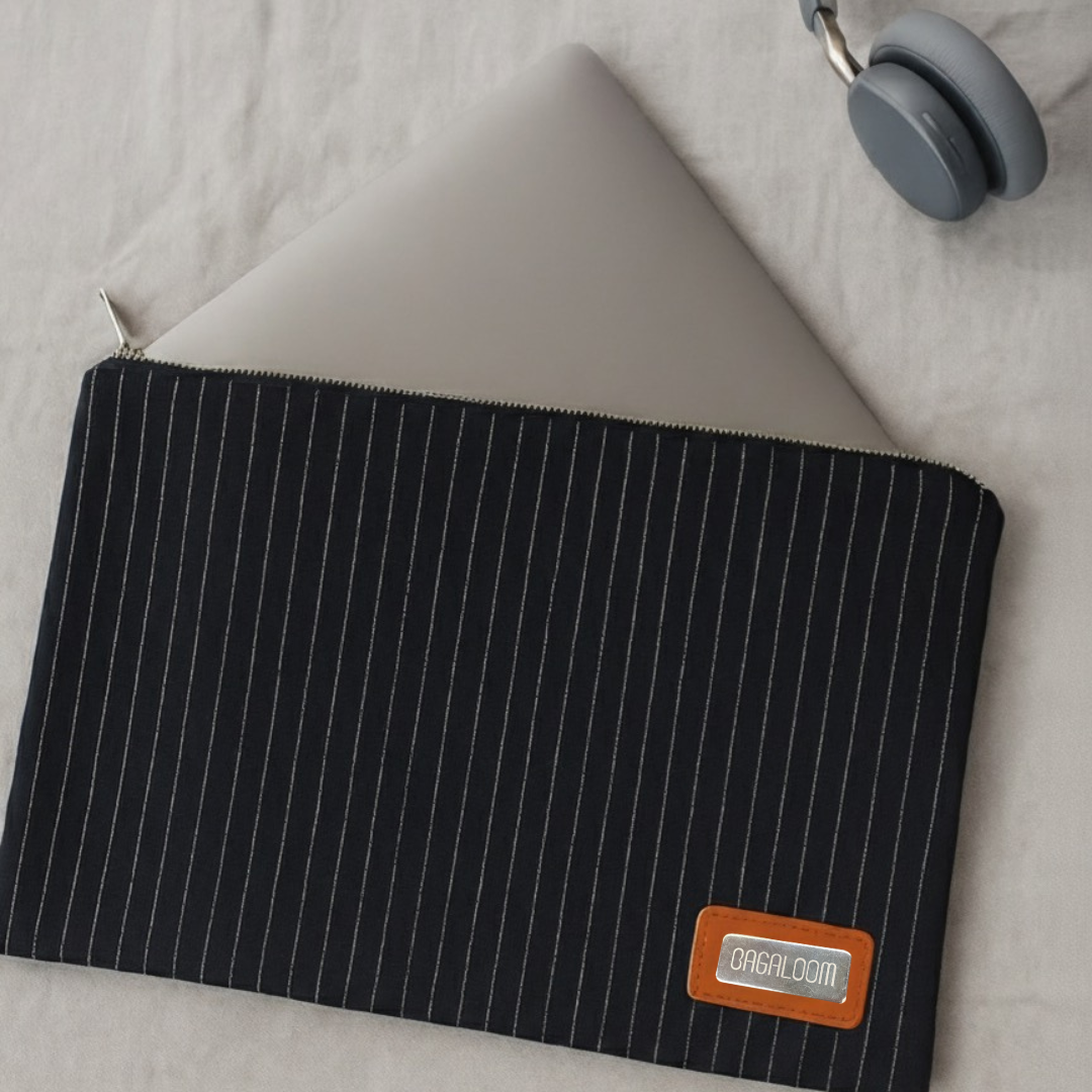 Pinstripe Collection – Laptop Sleeve, Pouch & Sunglass Cover (Set of 3)