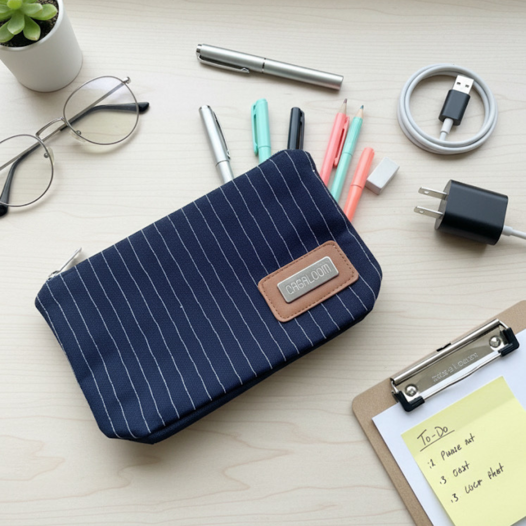 Pinstripe Collection – Laptop Sleeve, Pouch & Sunglass Cover (Set of 3)