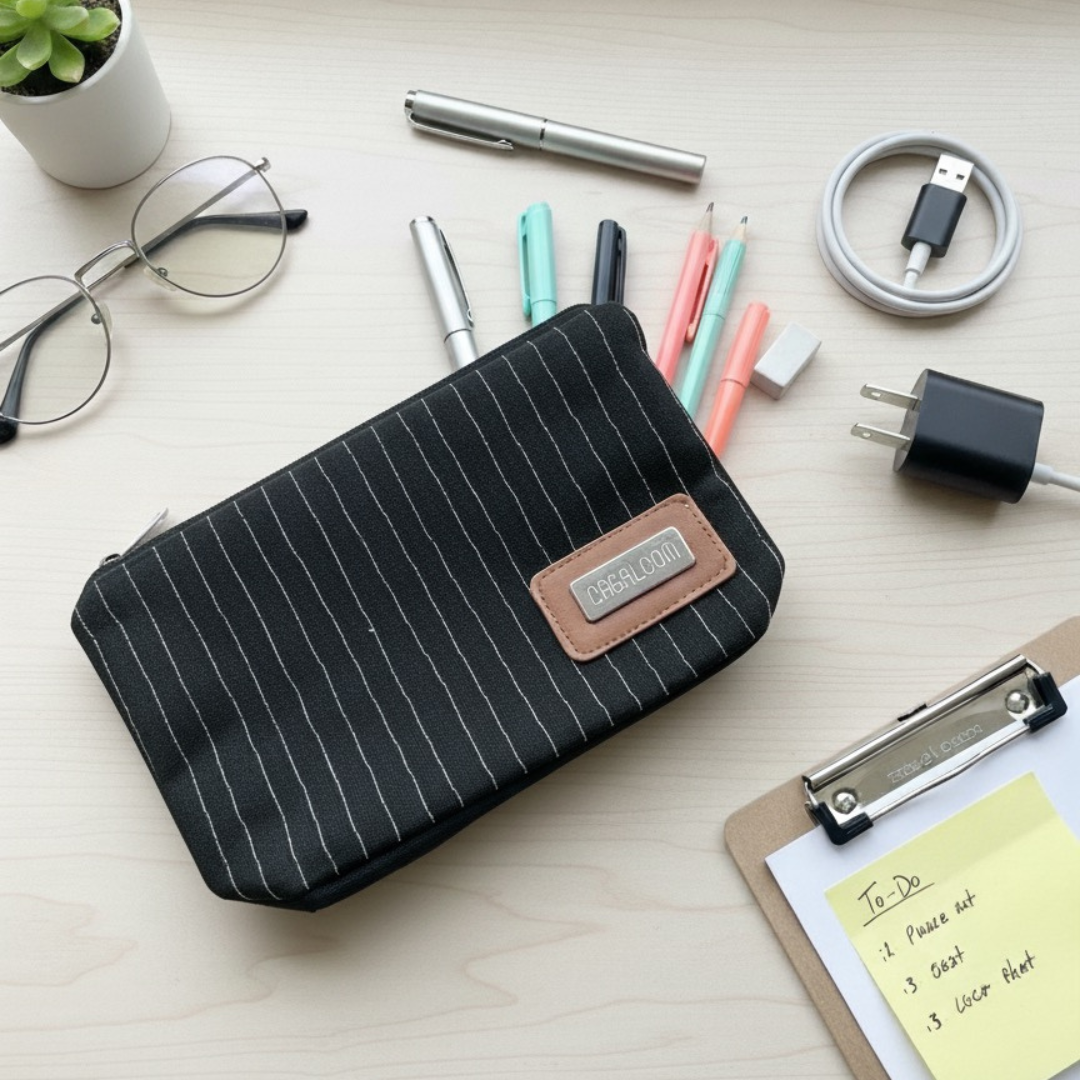 Pinstripe Collection – Laptop Sleeve, Pouch & Sunglass Cover (Set of 3)