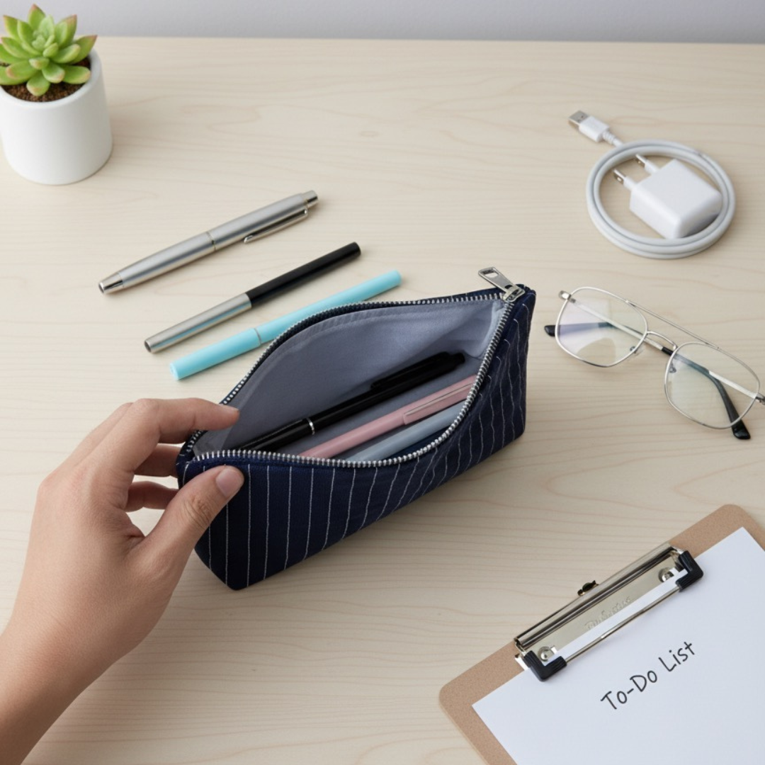 Pinstripe Collection – Laptop Sleeve, Pouch & Sunglass Cover (Set of 3)