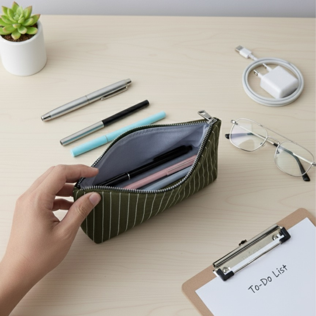 Pinstripe Collection – Laptop Sleeve, Pouch & Sunglass Cover (Set of 3)