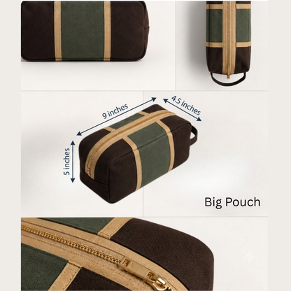 The Dopp Pouch Set — Men's Twin Canvas Pouches