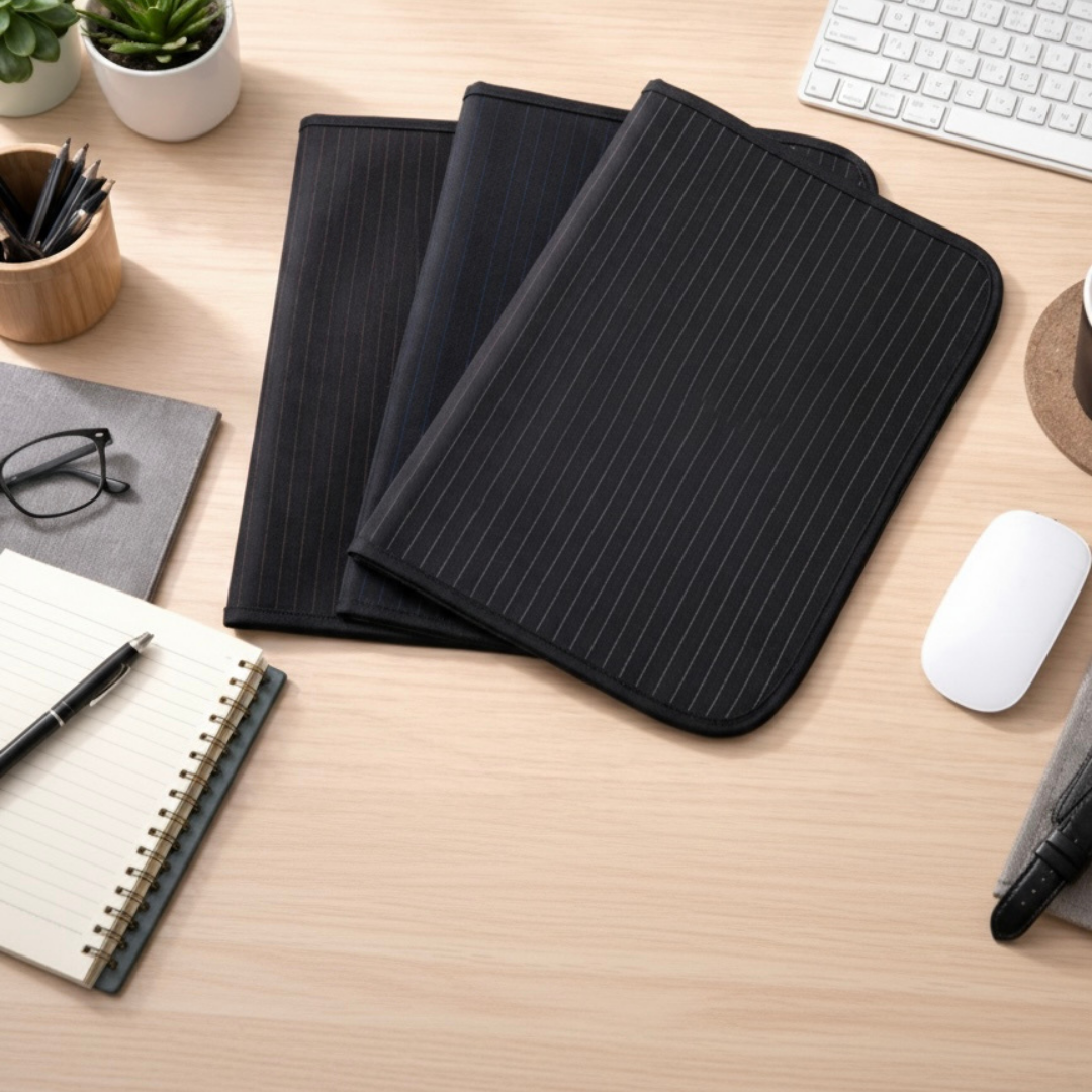Pinstripe Canvas Folder