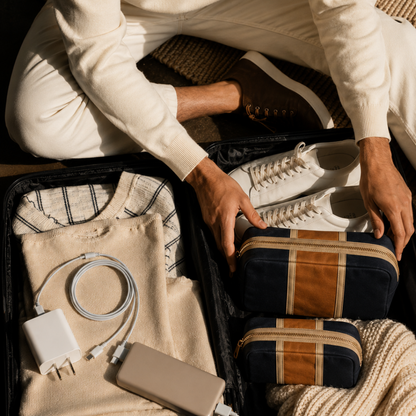 The Dopp Pouch Set — Men's Twin Canvas Pouches