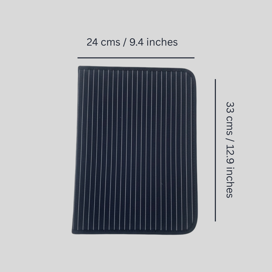 Pinstripe Canvas Folder