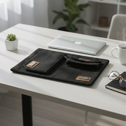 Pinstripe Collection – Laptop Sleeve, Pouch & Sunglass Cover (Set of 3)