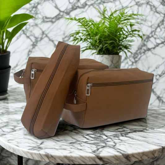 Canvas Trio Pouch Set
