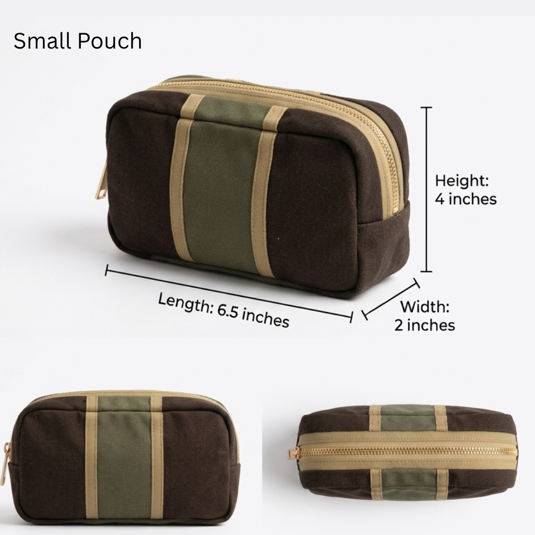 The Dopp Pouch Set — Men's Twin Canvas Pouches
