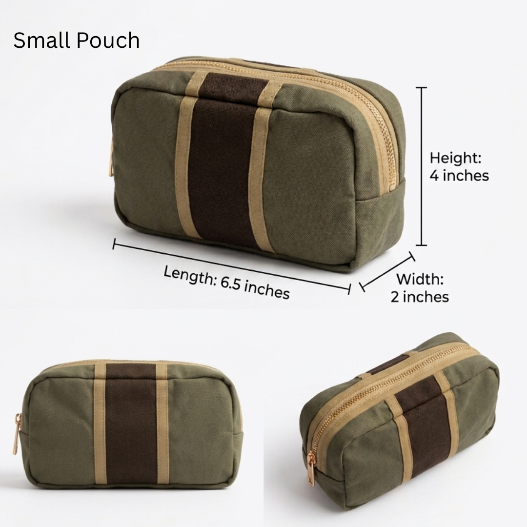 The Dopp Pouch Set — Men's Twin Canvas Pouches