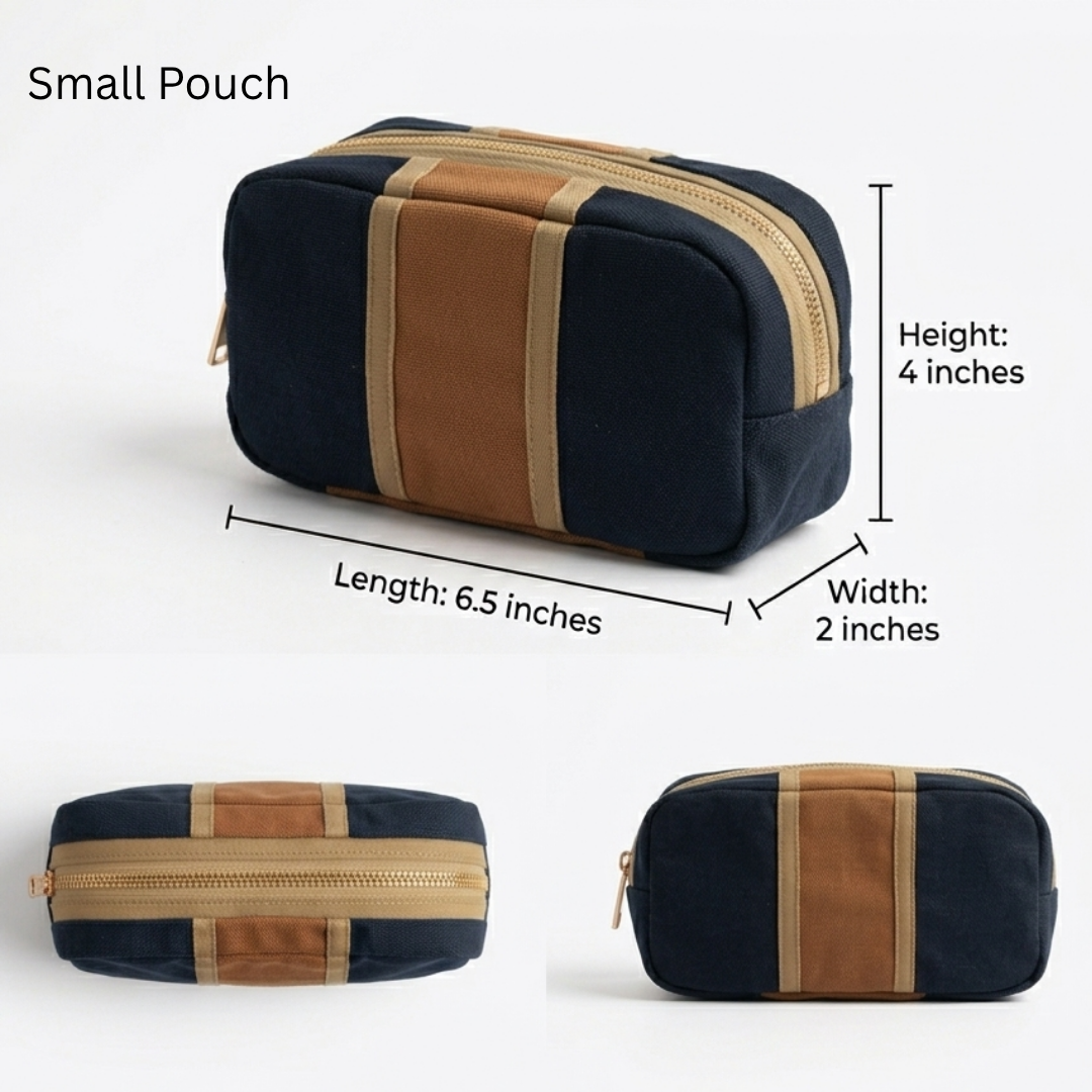 The Dopp Pouch Set — Men's Twin Canvas Pouches