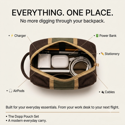 The Dopp Pouch Set — Men's Twin Canvas Pouches